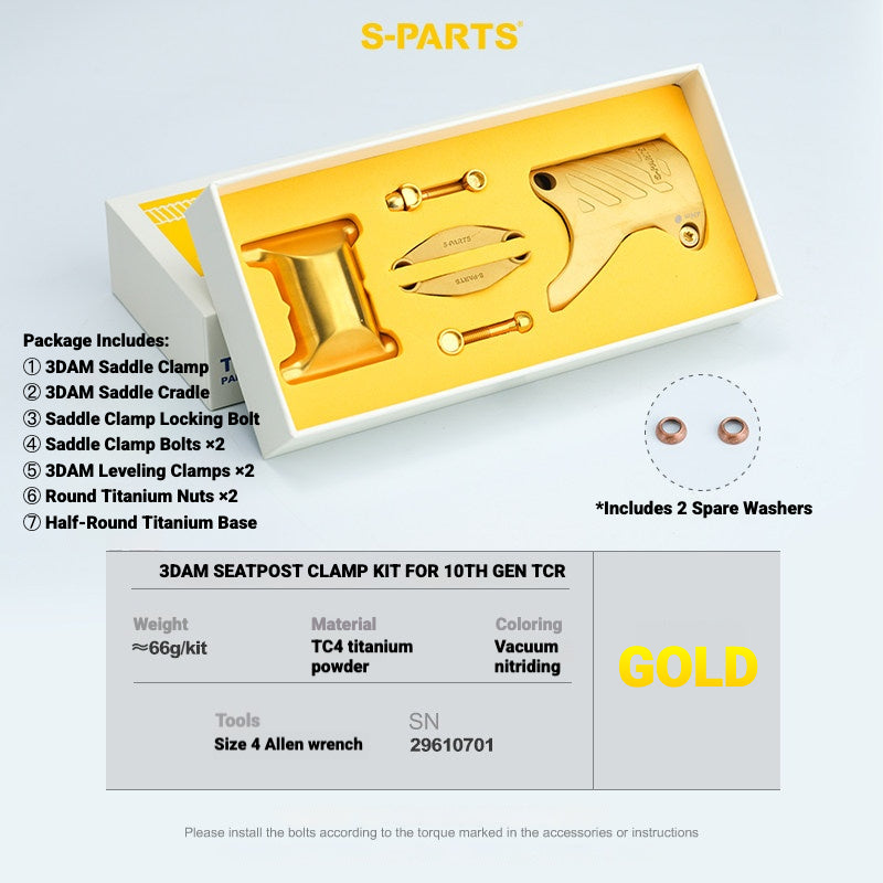 S-PARTS 3DAM Titanium Seatpost Clamp for GIANT TCR Gen 10 / Propel PP | 63.3g