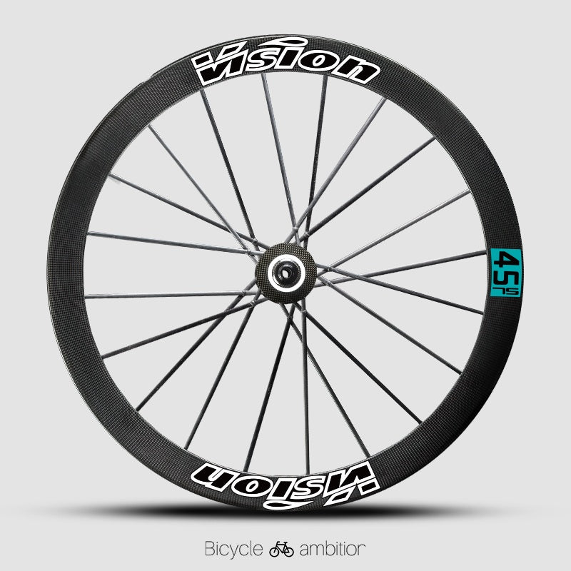 VISION METRON SL60 / SL45 Rim Decal Kit – 1-Wheel Set + 1 Spare Strip (Order 2 for Full Bike)
