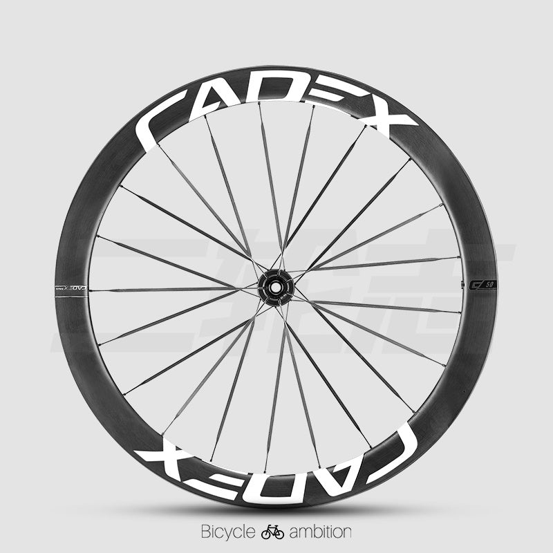 CADEX 50 Ultra Wheel Rim Decals Stickers | Road Bike Carbon Wheelset Color Change Vinyl, Waterproof UV Resistant, Multi-Color Options