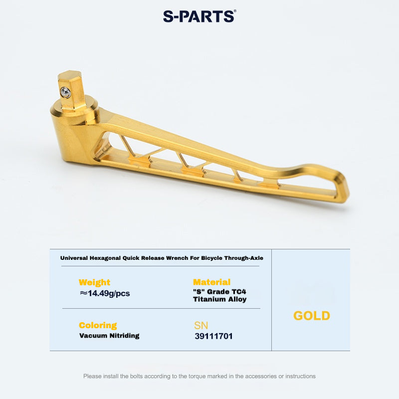 S-PARTS Titanium Quick-Release Thru Axle Set for Pinarello (24 Models) – 57.99g Ultra-Light | Multiple Anodized Colors