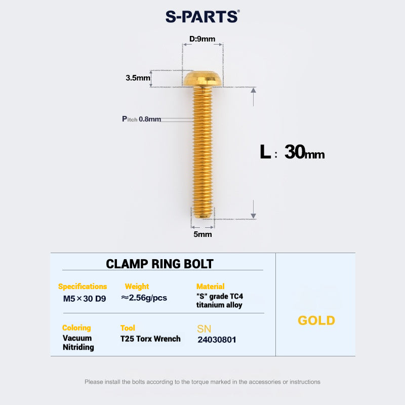 S-PARTS Titanium Bolt Upgrade Kit for SRAM MAVEN Brakes | CNC Precision | Lightweight | Full Color Options