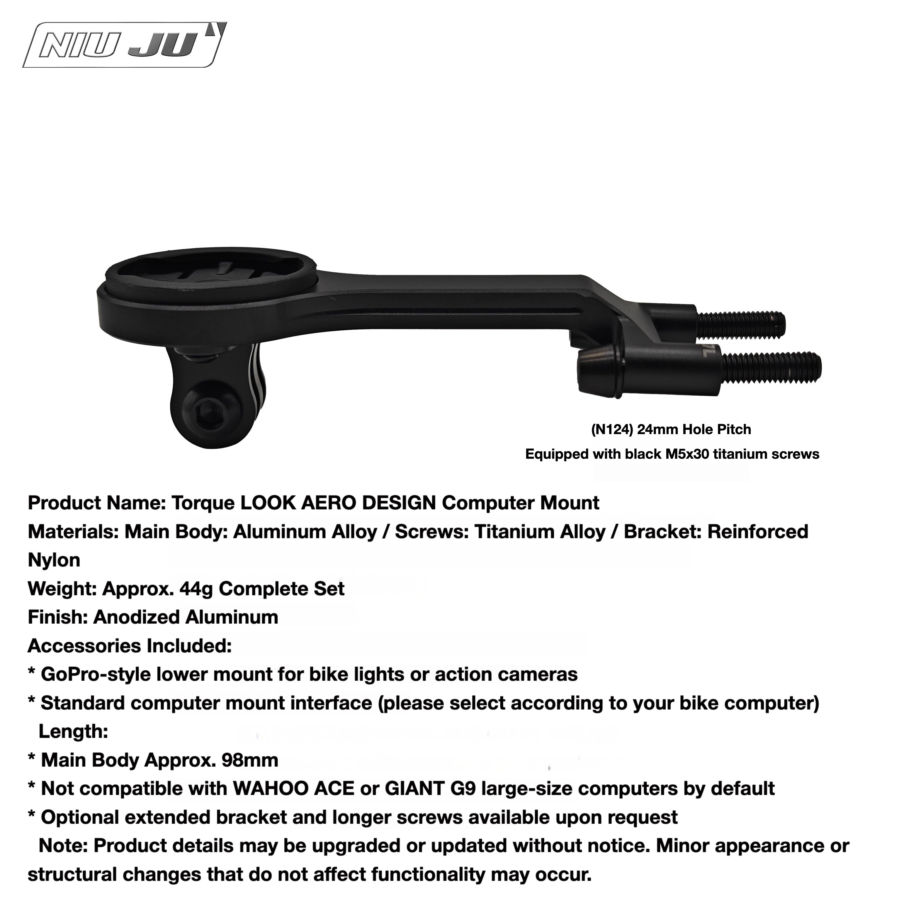 LOOK 795 Blade Aero Design Stem Aero Computer Mount Compatible with WAHOO GPS Computers