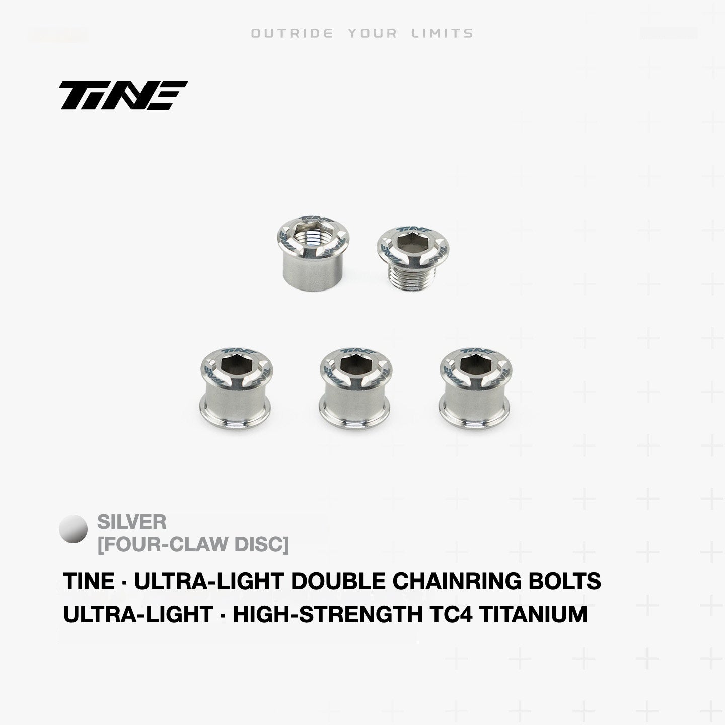 TiNE Titanium Double Chainring Bolts – Ultra-Light 2.0g Road Bike Upgrade Hardware