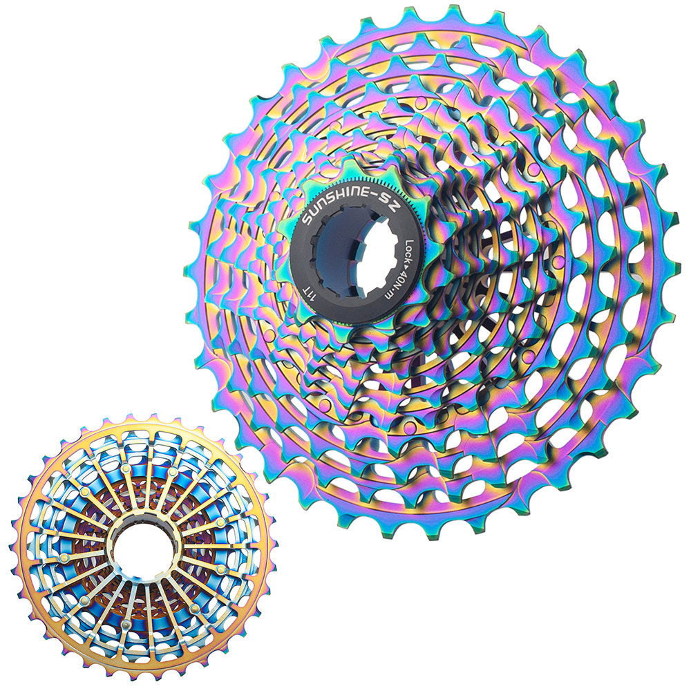 SUNSHINE Road Bike 11 / 12 Speed SLR Ultralight Color Cassette 11-36T HG Freehub 7075 Alloy