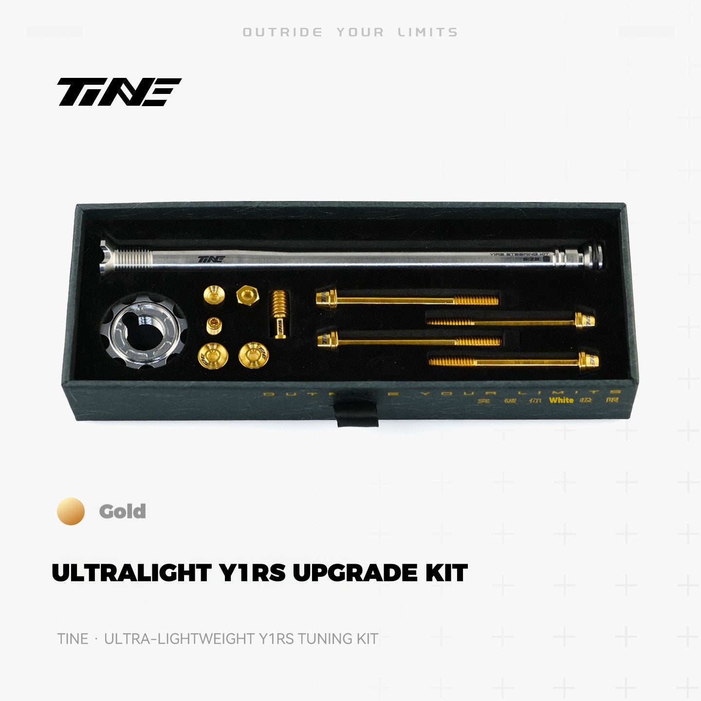 TiNE Titanium Upgrade Kit for Colnago Y1RS – Ultralight Steerer Expander & Titanium Bolt Set