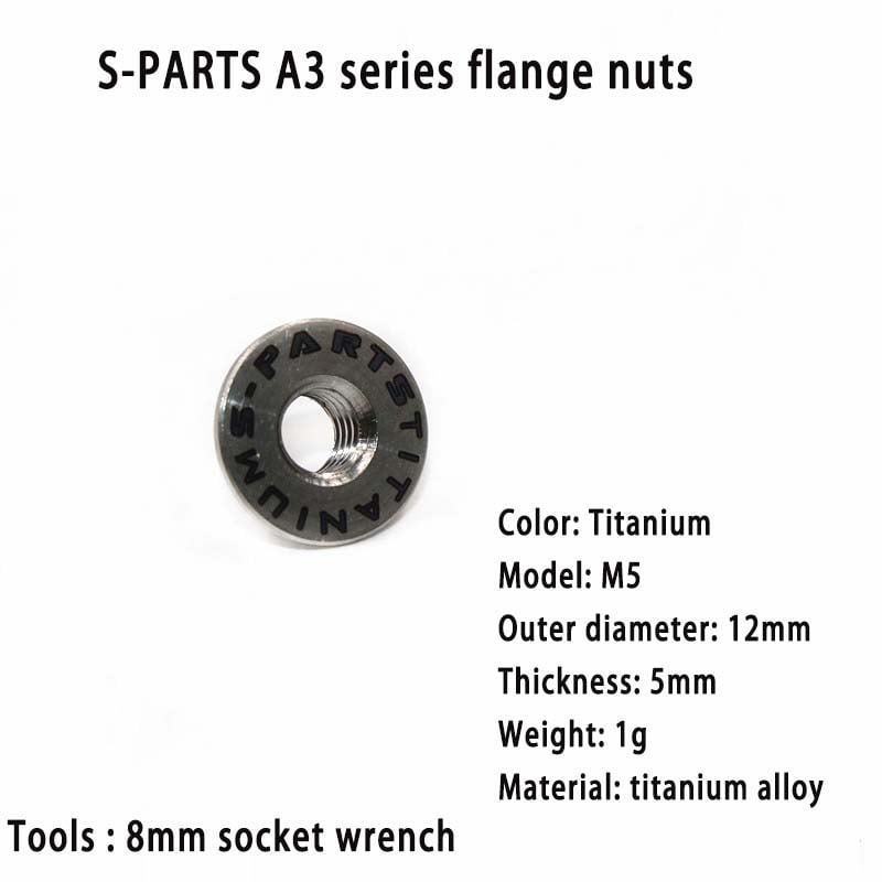 S-PARTS A3 flange nut M5 motorcycle accessories electric vehicle titanium alloy screws