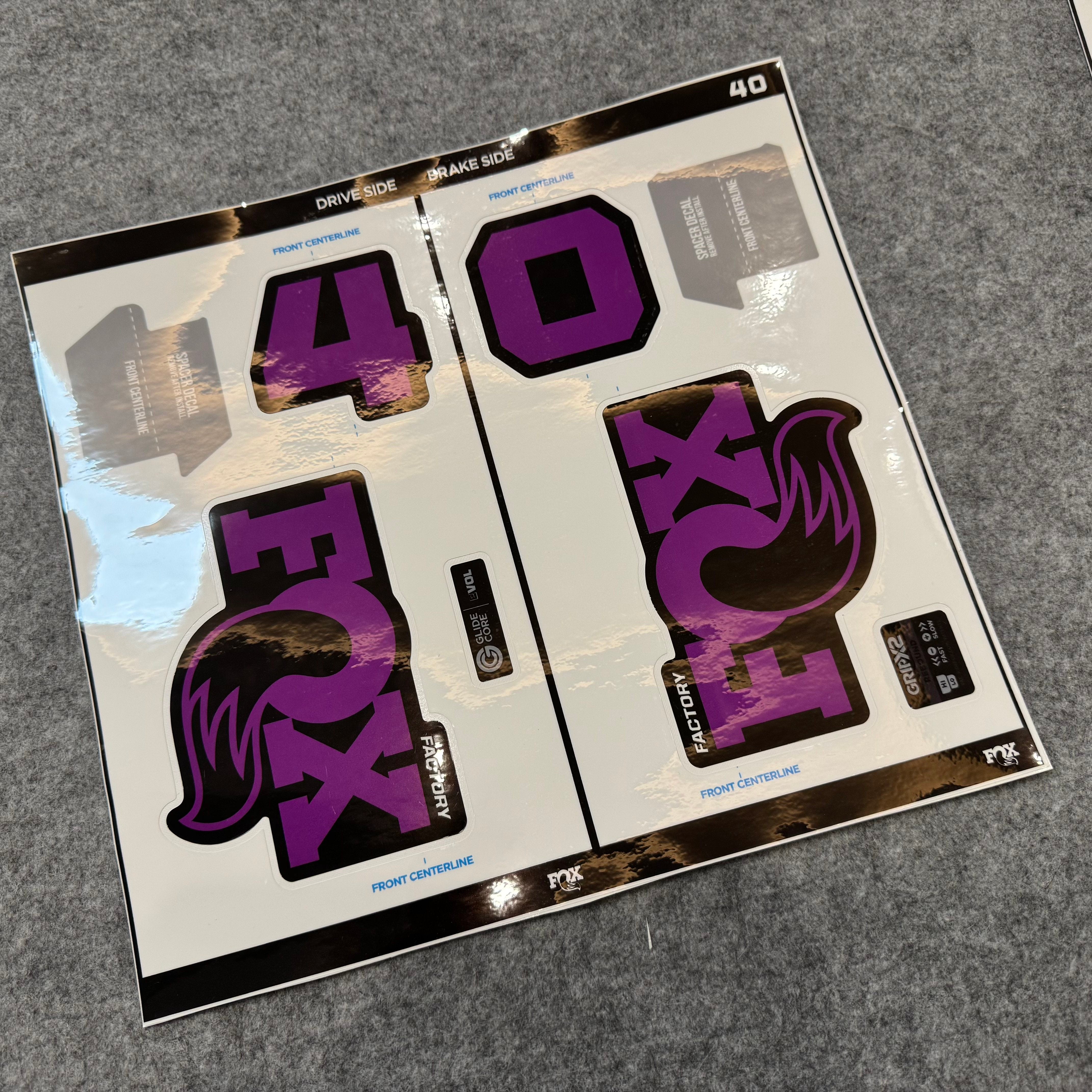 2027 FOX 40 FACTORY GRIP X2 Fork Decal Kit | Custom Waterproof DH & Enduro MTB Stickers
