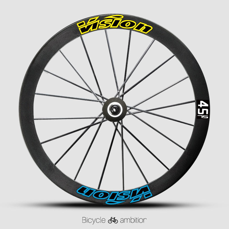 VISION METRON SL60 / SL45 Rim Decal Kit – 1-Wheel Set + 1 Spare Strip (Order 2 for Full Bike)