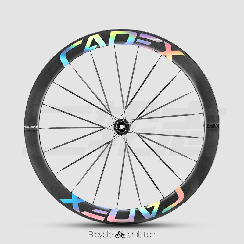 CADEX 50 Ultra Wheel Rim Decals Stickers | Road Bike Carbon Wheelset Color Change Vinyl, Waterproof UV Resistant, Multi-Color Options