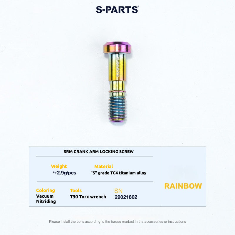 S-PARTS Titanium Screws to fit SRM PM9 Titanium Crank Covers for drive