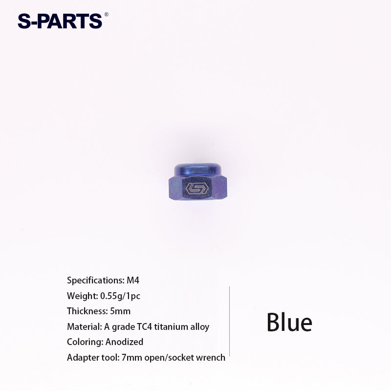 S-PARTS Titanium alloy m4/m5/m6/nylon self-locking flange nut accessories