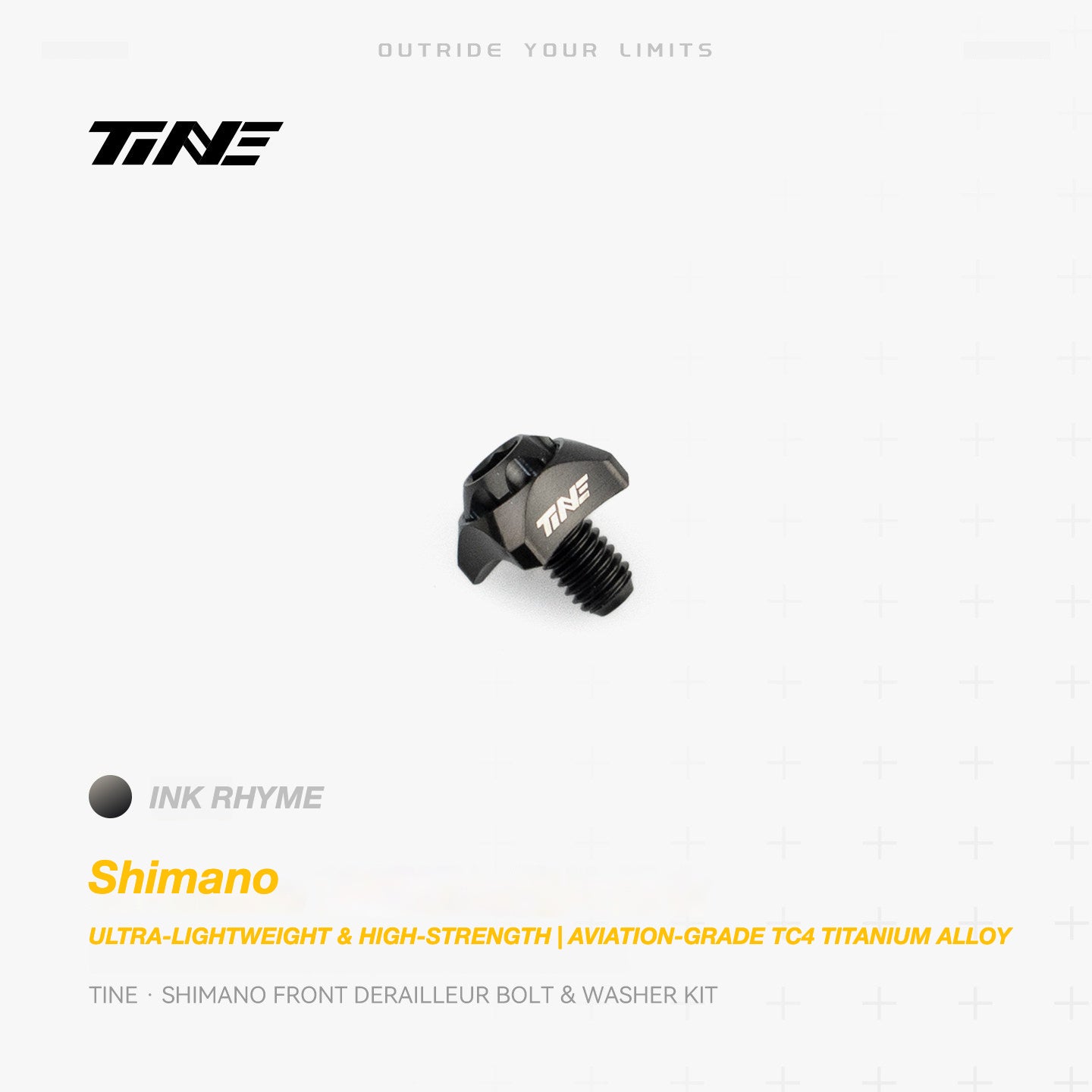 TiNE Titanium Front Derailleur Bolt & Washer Kit for Shimano Road Bikes