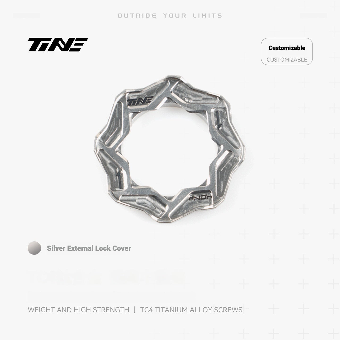 TiNE Ultralight TC4 Titanium Center Lock Disc Brake Lockrings (Pair) Internal & External | CNC Machined | 8 Anodized Colors