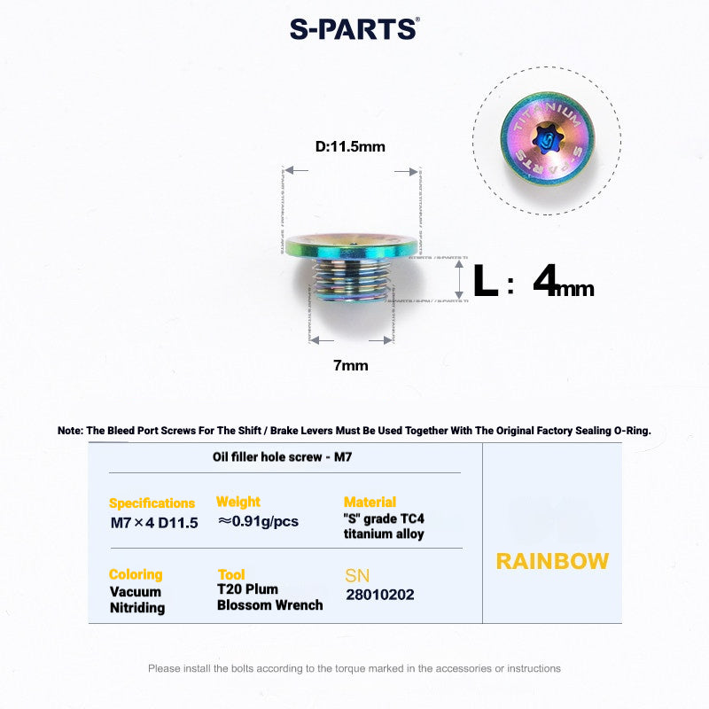 Shimano Dura-Ace R9270 Titanium Disc Brake Bolt Kit