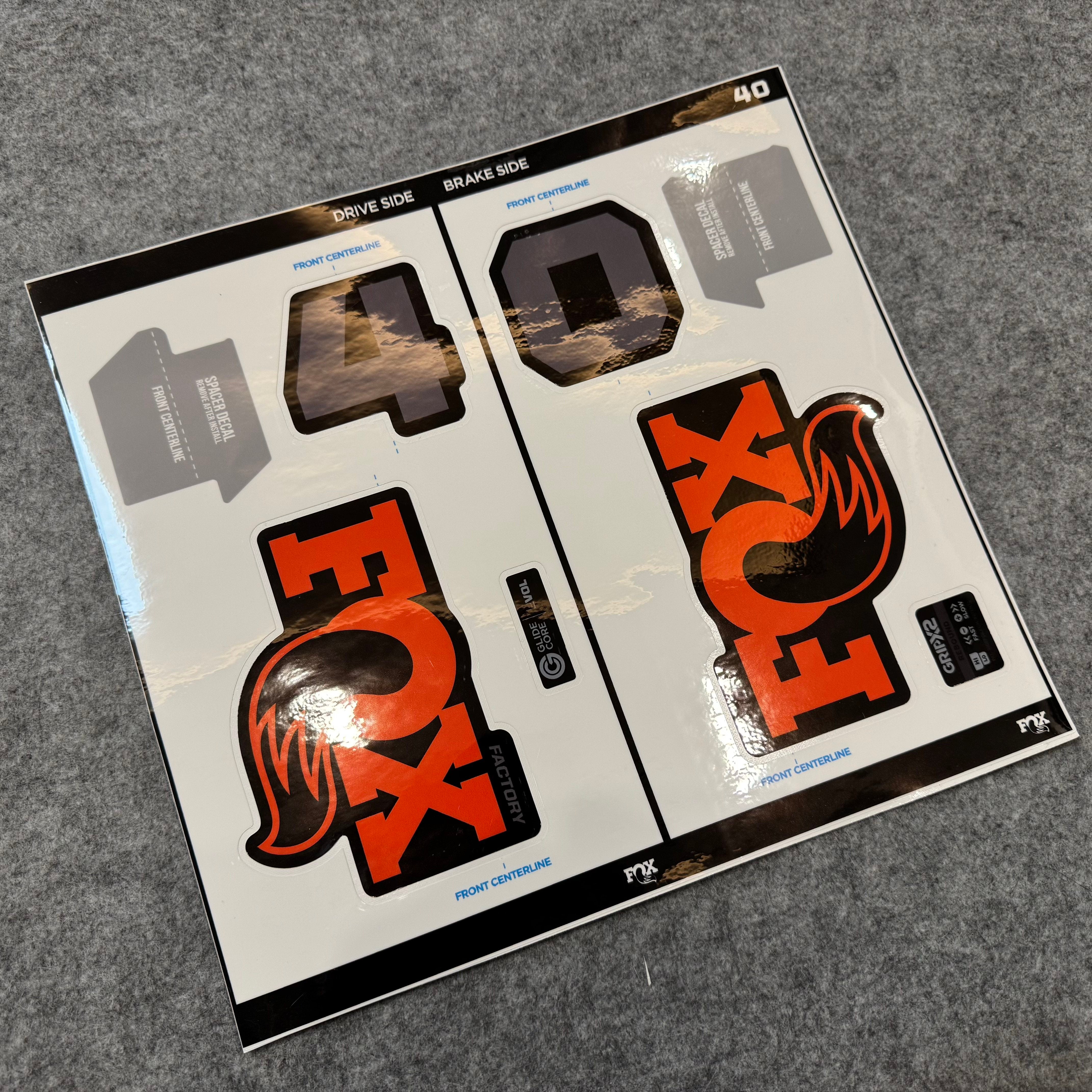 2027 FOX 40 FACTORY GRIP X2 Fork Decal Kit | Custom Waterproof DH & Enduro MTB Stickers