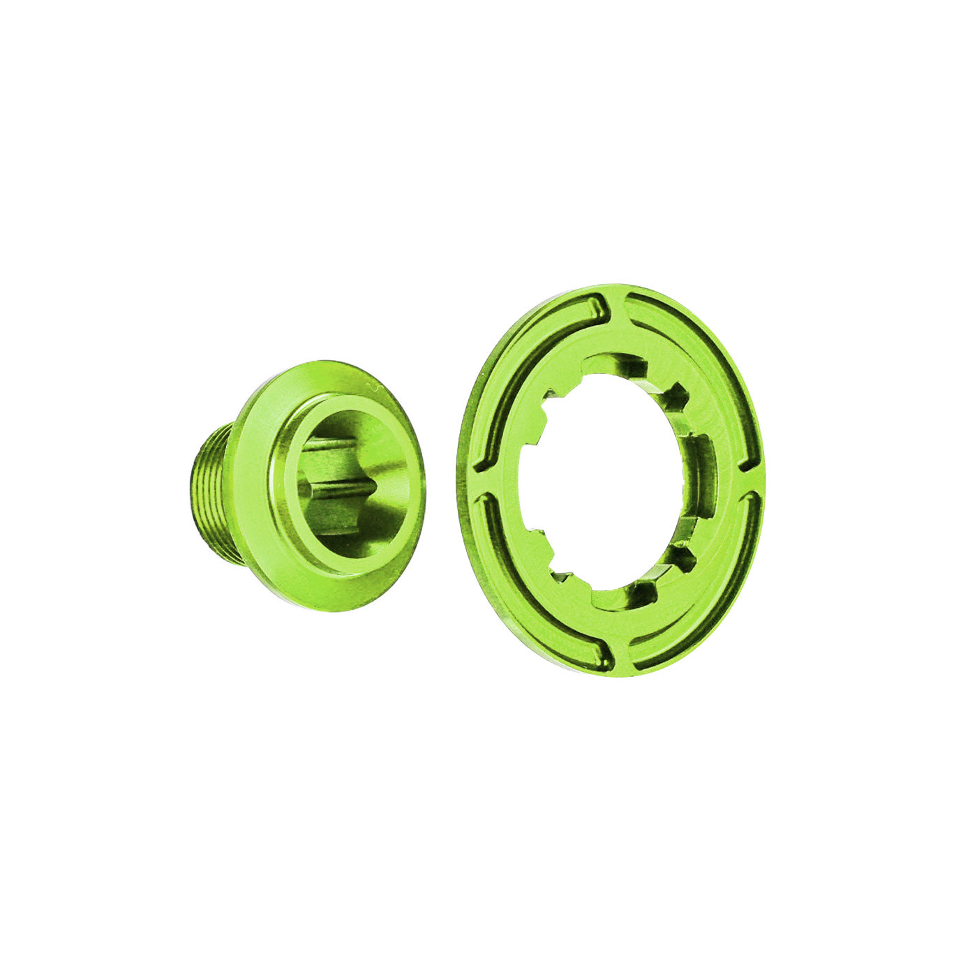Chaser Ultra-Light Aluminum Crank Bolt Kit for Cybrei GP-3｜Chainring Fixing Bolt & Anti-Loosening Cap Set (with Aerodynamic Dust Cap)