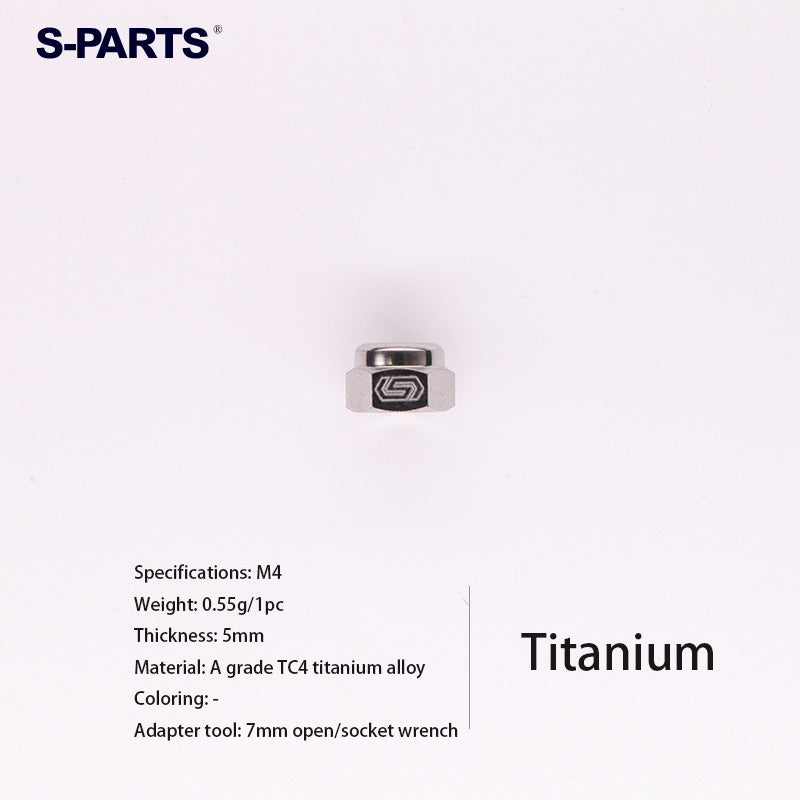 S-PARTS Titanium alloy m4/m5/m6/nylon self-locking flange nut accessories