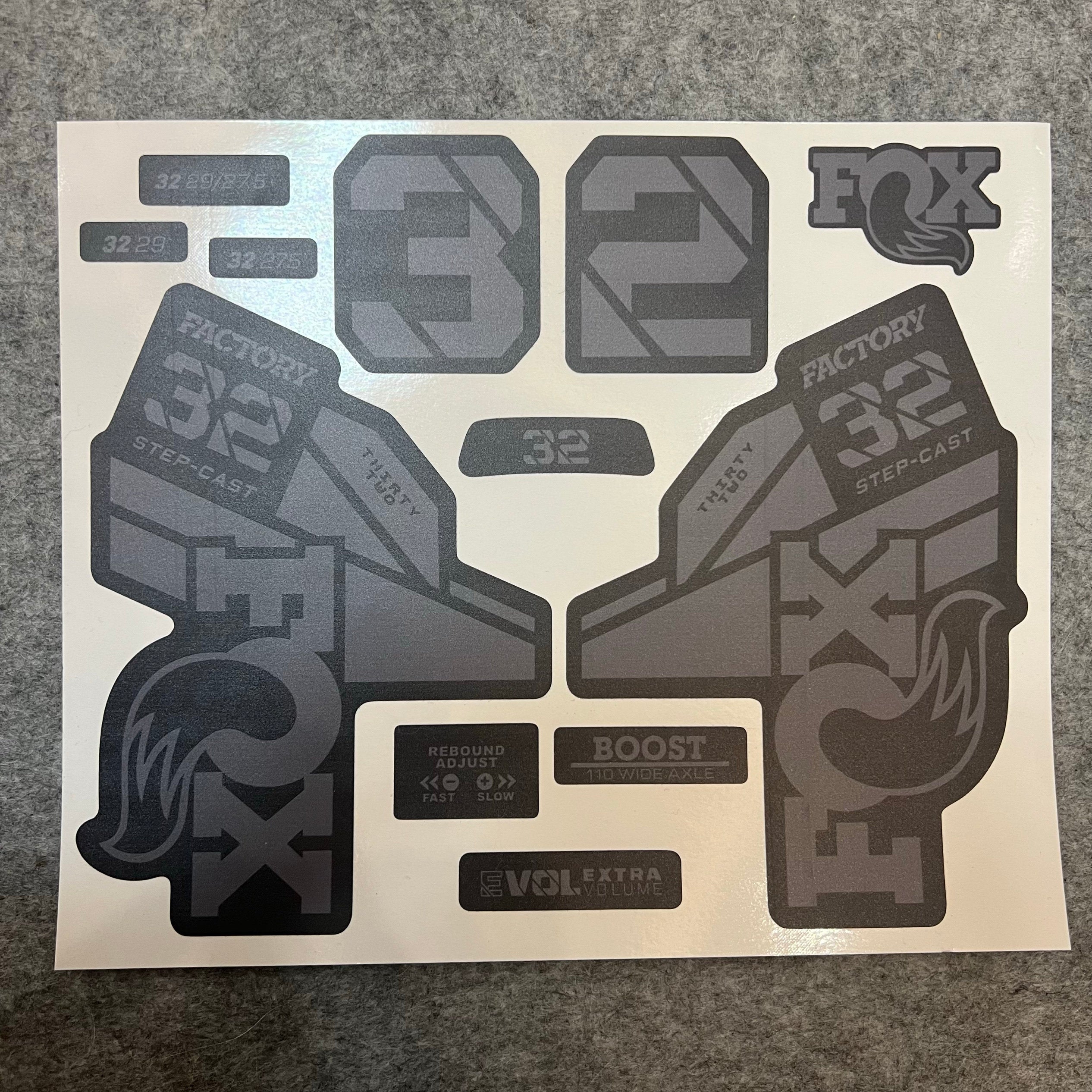 Custom FOX Fork Decal Kit for FOX 32SC / 34 / 36 / 38 / 40 | Waterproof MTB Fork Stickers | KASHIMA Edition