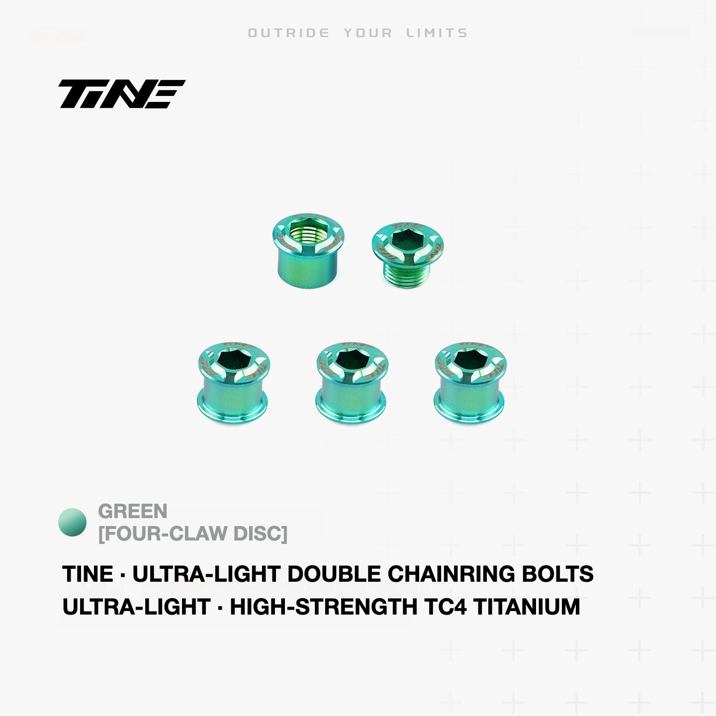 TiNE Titanium Double Chainring Bolts – Ultra-Light 2.0g Road Bike Upgrade Hardware