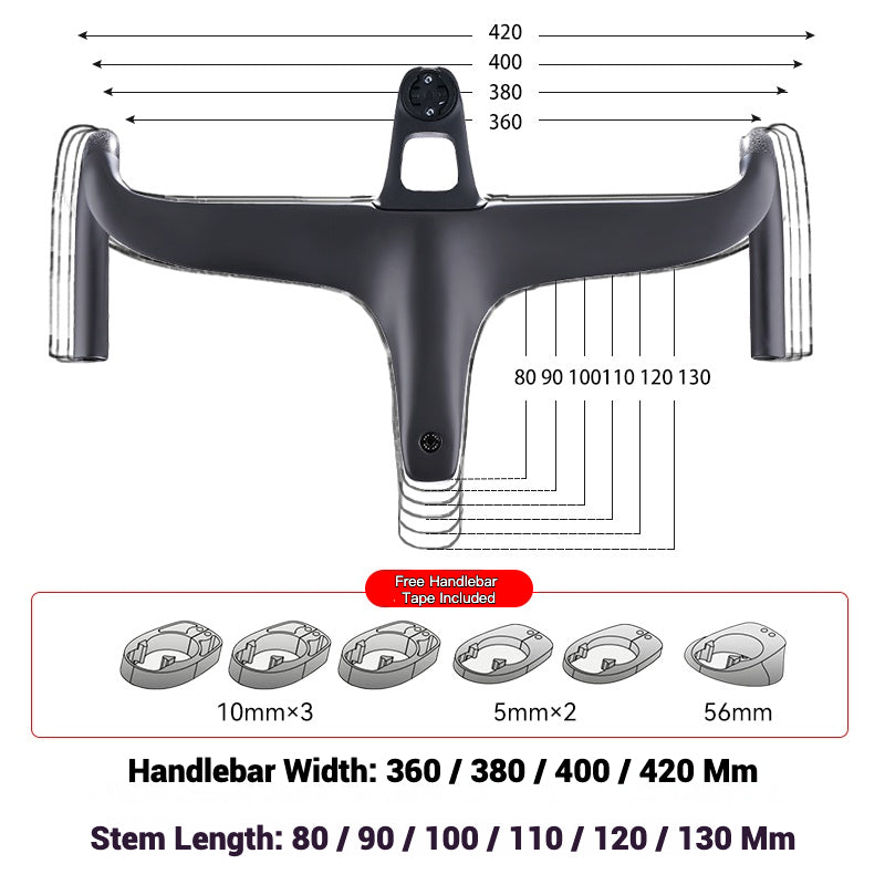 THE ONE ULTRA Carbon Fiber Integrated Road Handlebar