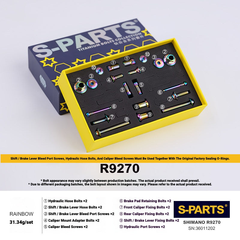 Shimano Dura-Ace R9270 Titanium Disc Brake Bolt Kit