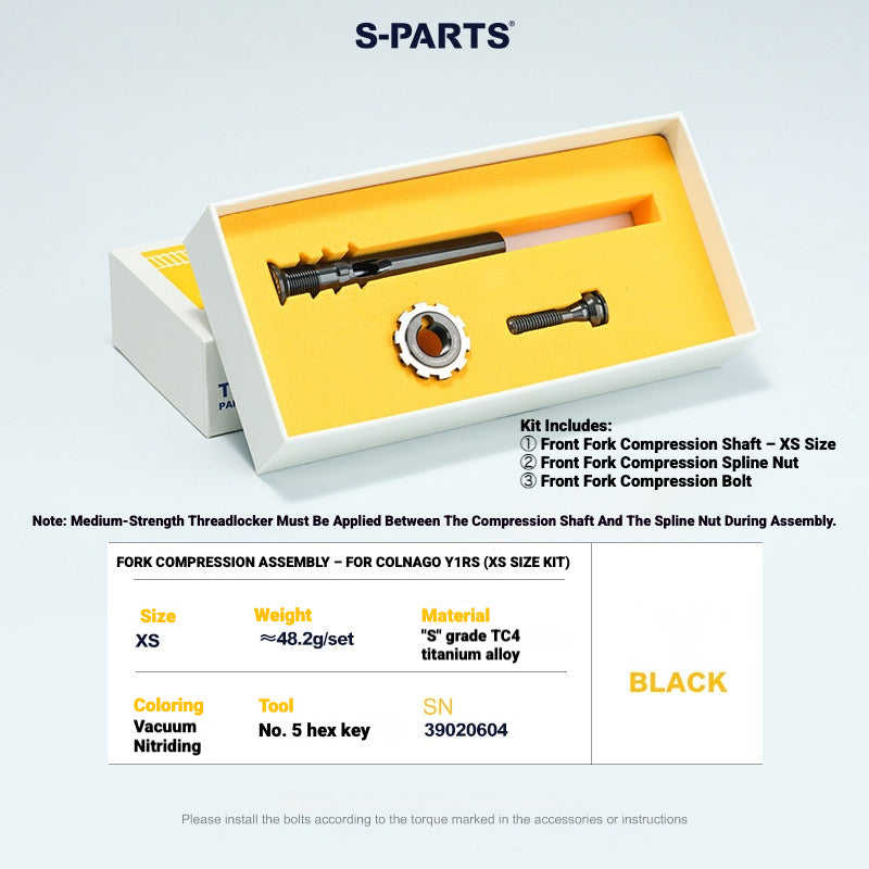 Titanium Headset Compression Plug Kit for Colnago Y1RS | Fork Compression Assembly XS S M L