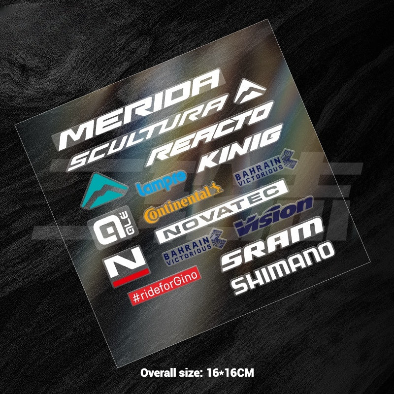 Universal Road Bike Brand Logo Sticker Set｜For Merida / Giant / Specialized / Trek / Pinarello｜Waterproof Frame Decals (Black / White)