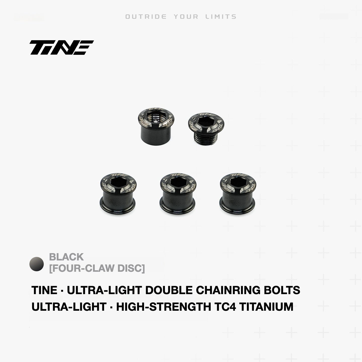 TiNE Titanium Double Chainring Bolts – Ultra-Light 2.0g Road Bike Upgrade Hardware