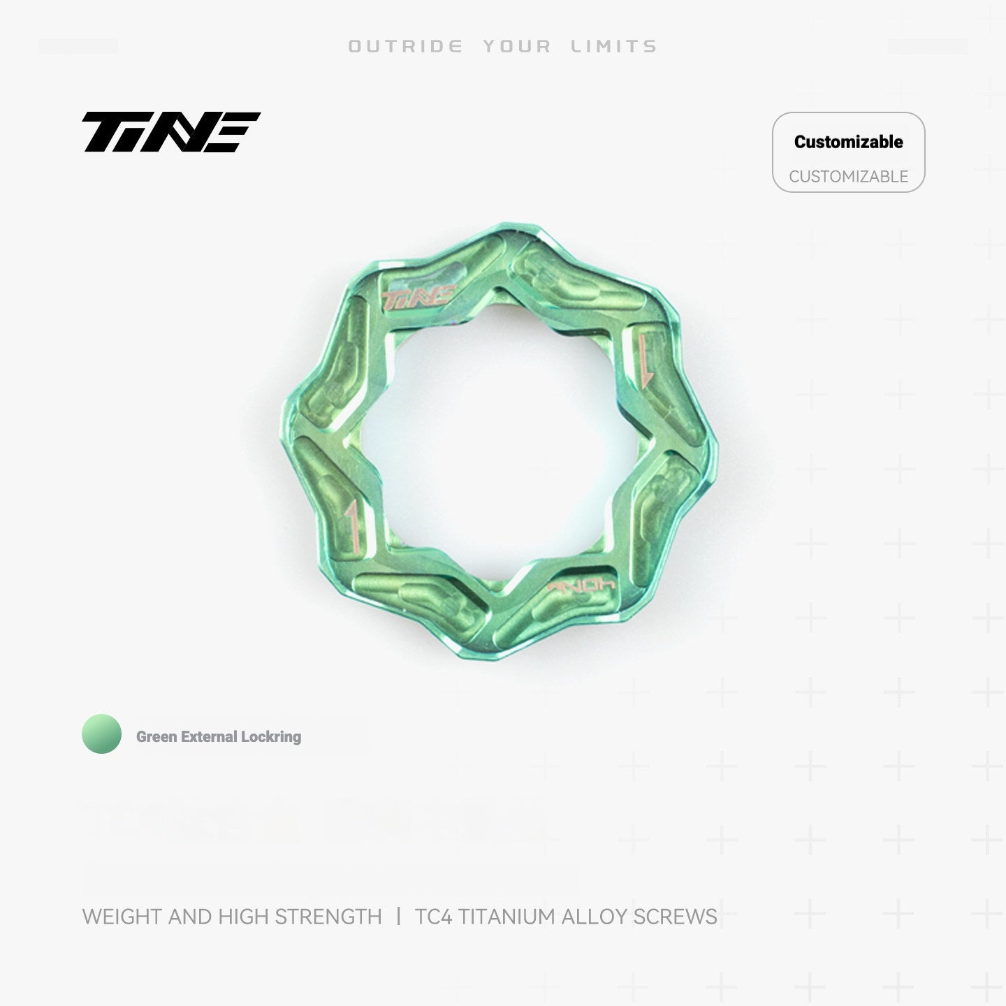 TiNE Ultralight TC4 Titanium Center Lock Disc Brake Lockrings (Pair) Internal & External | CNC Machined | 8 Anodized Colors