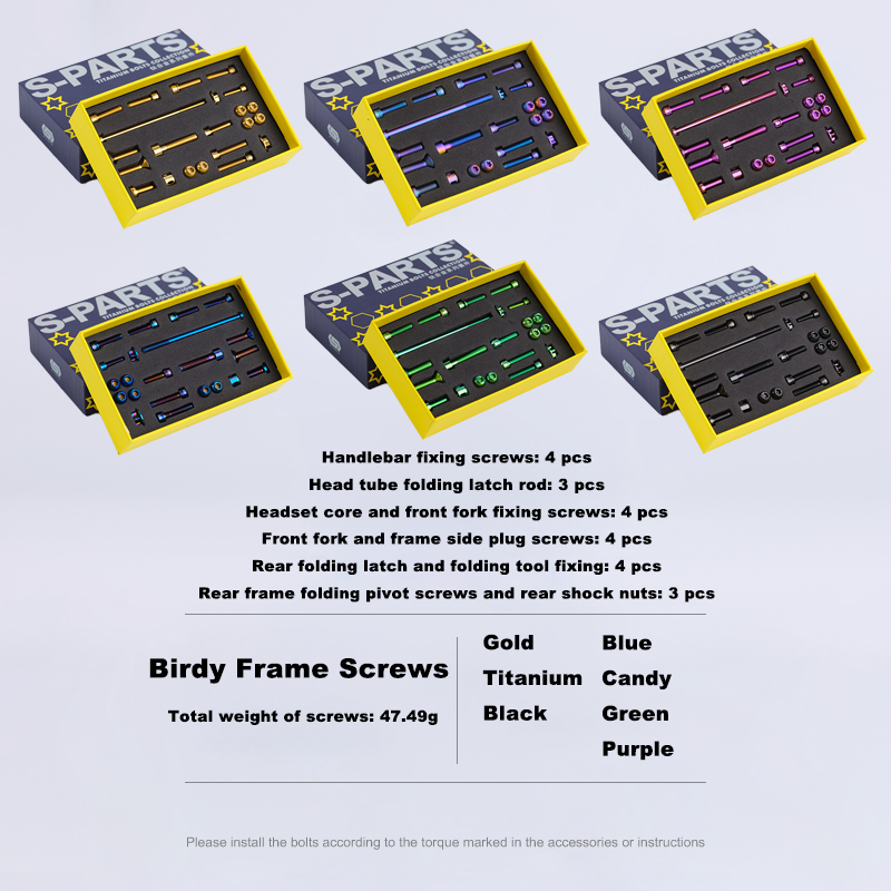 S-PARTS titanium birdy frame screw set