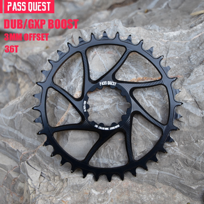PASS QUEST SRAM 3-Bolt Direct-Mount Narrow-Wide Chainring | GXP DUB | 3mm / 6mm Offset
