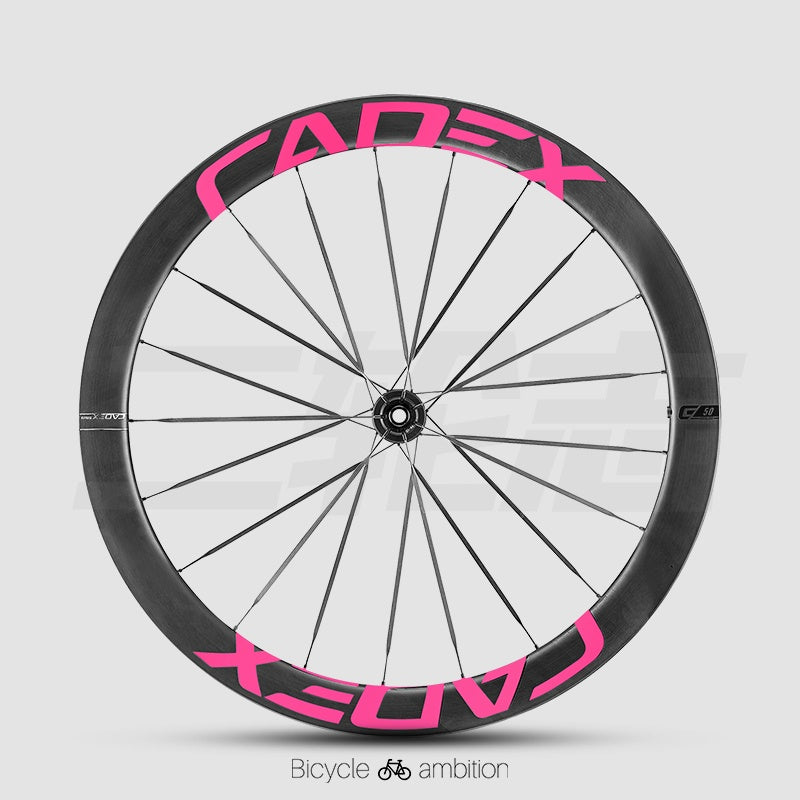 CADEX 50 Ultra Wheel Rim Decals Stickers | Road Bike Carbon Wheelset Color Change Vinyl, Waterproof UV Resistant, Multi-Color Options