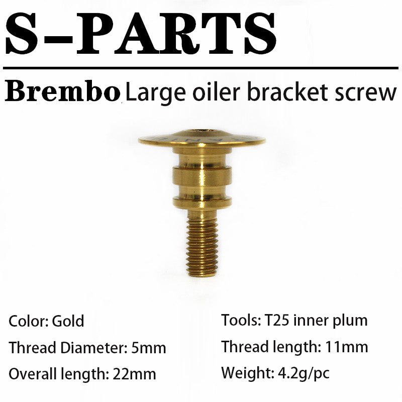 Tapa de depósito de aceite de titanio para cilindro maestro de freno delantero Brembo RCS CC19 de S-PARTS