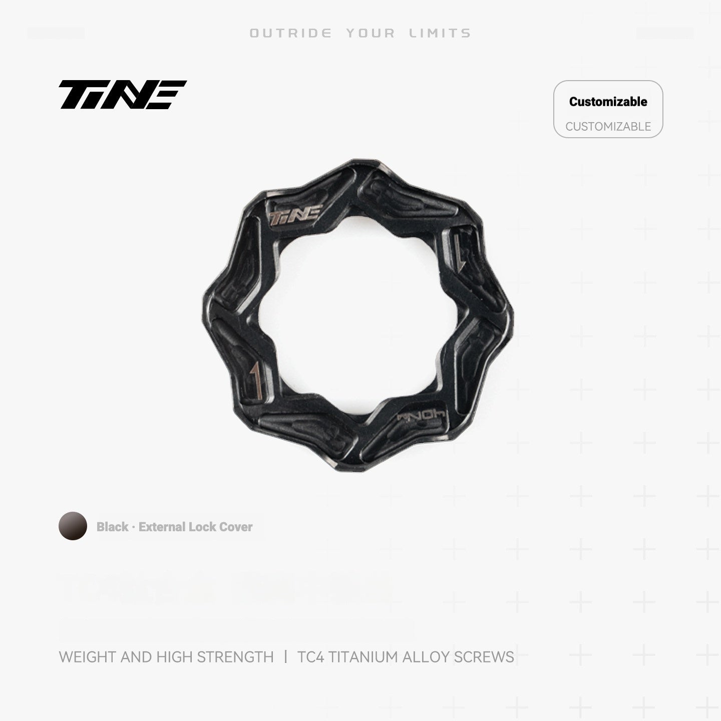 TiNE Ultralight TC4 Titanium Center Lock Disc Brake Lockrings (Pair) Internal & External | CNC Machined | 8 Anodized Colors