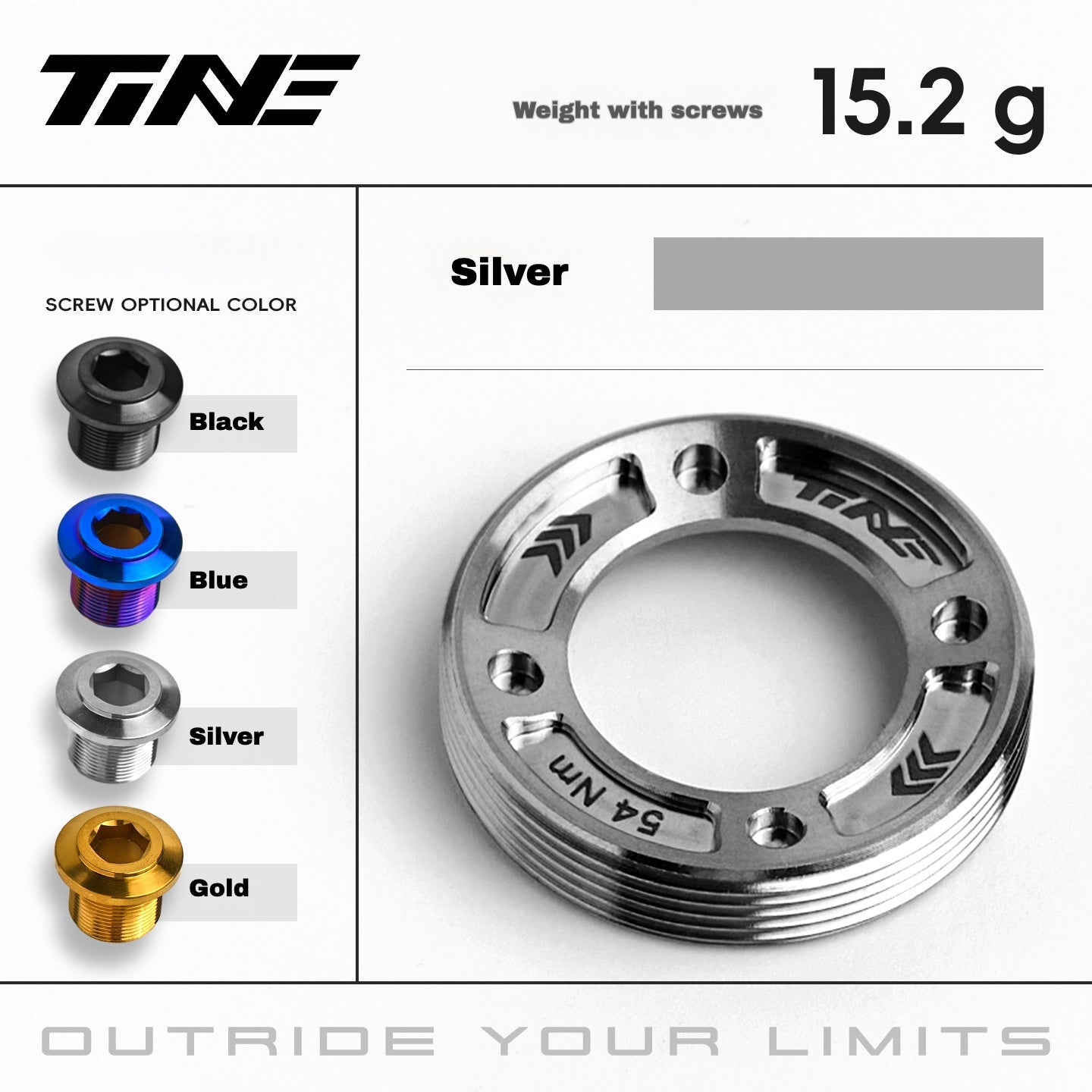 TiNE Titanium Crank Bolt Cover for Road Bikes – SRAM Compatible – CNC TC4 Alloy