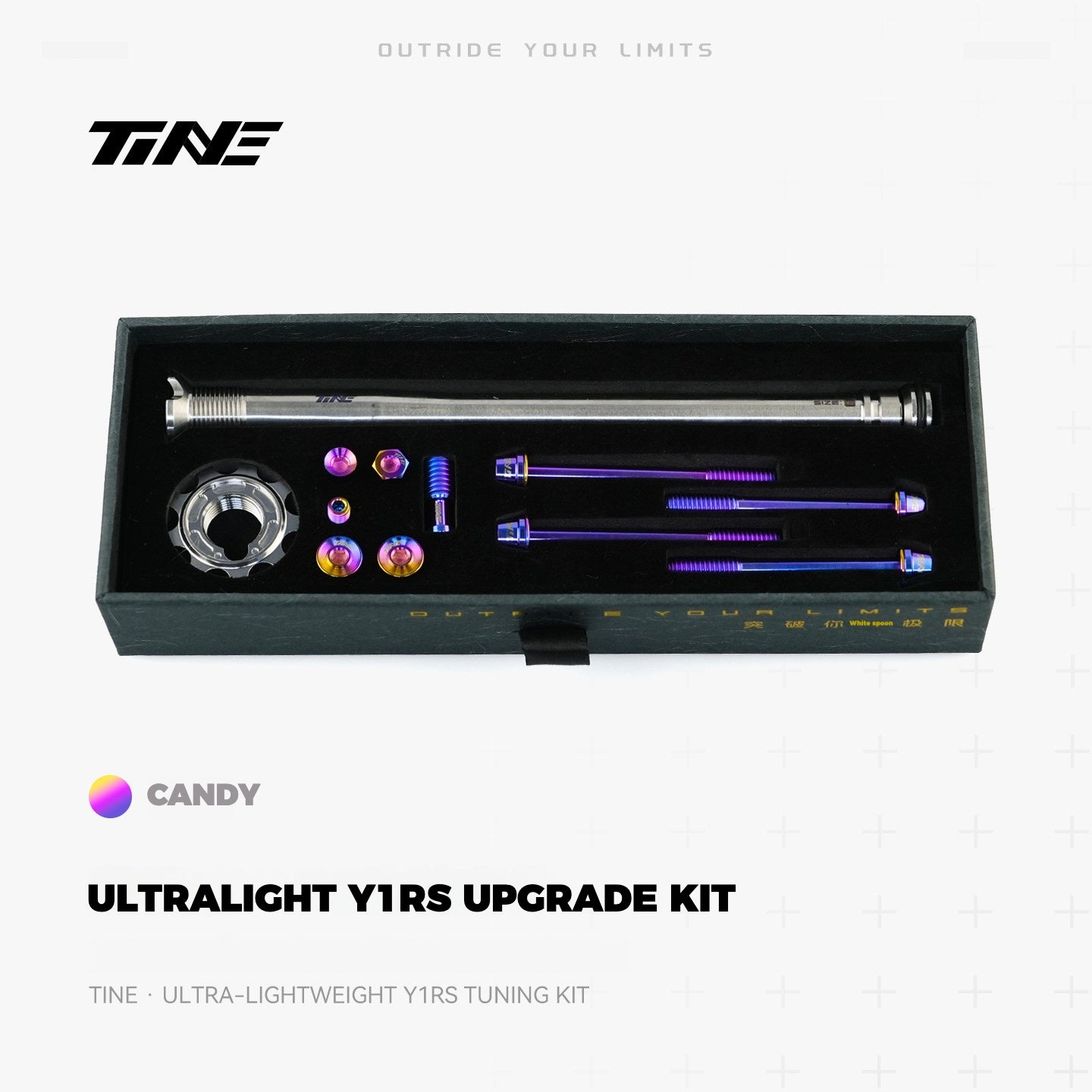 TiNE Titanium Upgrade Kit for Colnago Y1RS – Ultralight Steerer Expander & Titanium Bolt Set