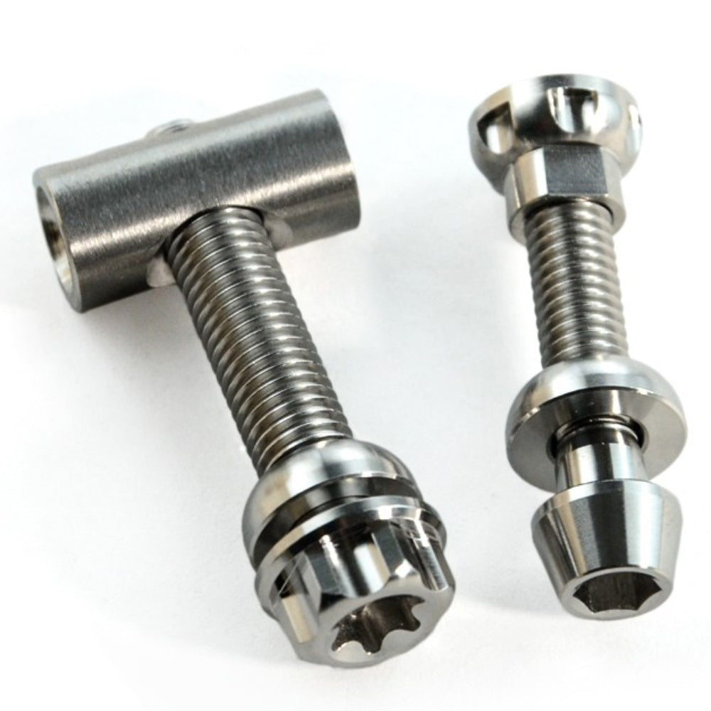 Titanium Seatpost Repair Bolt Kit – Cylindrical, Conical, Flanged & Raised Head | M5 M6 M7 Sizes | Compatible with Specialized Tarmac SL8, Giant TCR, Darimo Seatposts, Pinarello Dogma, and Propel (PP)