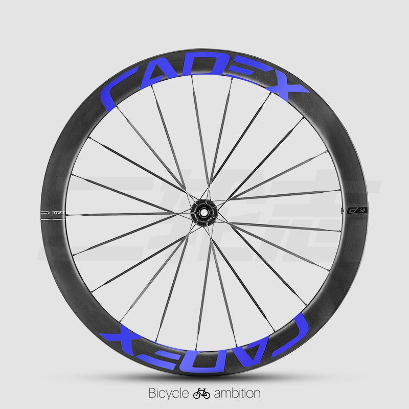 CADEX 50 Ultra Wheel Rim Decals Stickers | Road Bike Carbon Wheelset Color Change Vinyl, Waterproof UV Resistant, Multi-Color Options