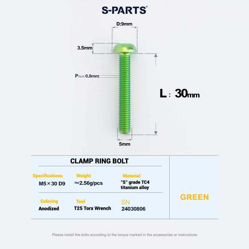 S-PARTS Titanium Bolt Upgrade Kit for SRAM MAVEN Brakes | CNC Precision | Lightweight | Full Color Options