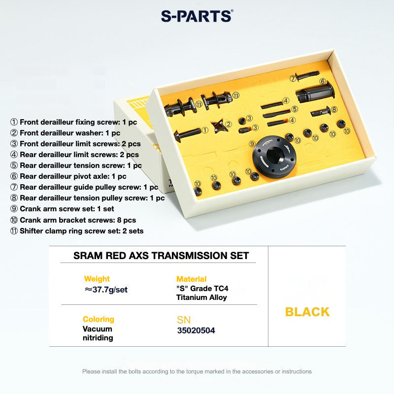Viti per deragliatore in titanio S-PARTS compatibili con SRAM RED AXS