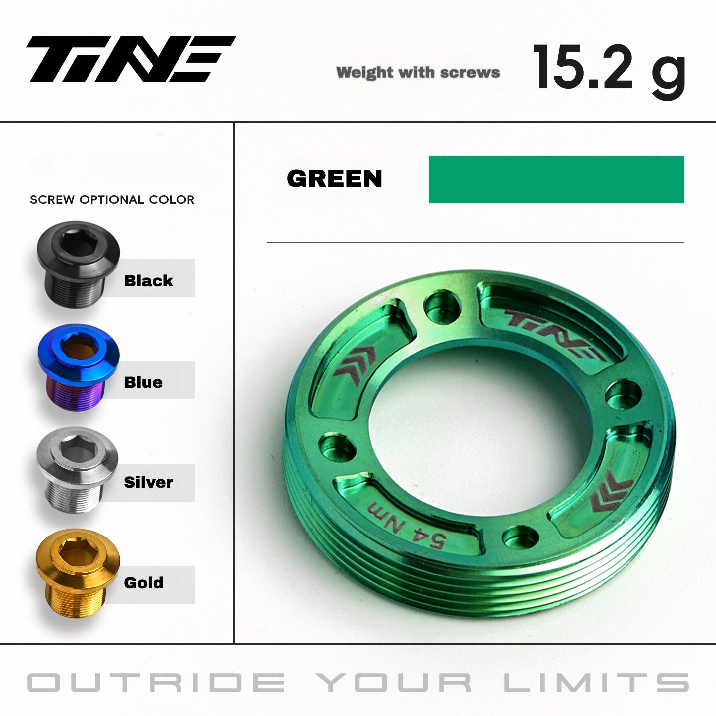 TiNE Titanium Crank Bolt Cover for Road Bikes – SRAM Compatible – CNC TC4 Alloy
