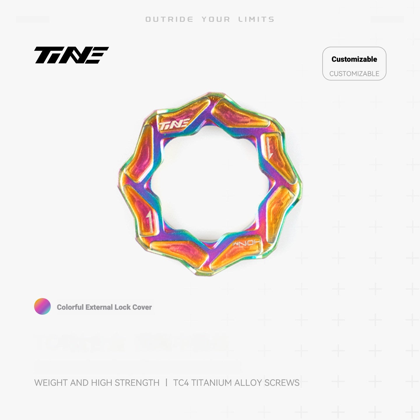 TiNE Ultralight TC4 Titanium Center Lock Disc Brake Lockrings (Pair) Internal & External | CNC Machined | 8 Anodized Colors