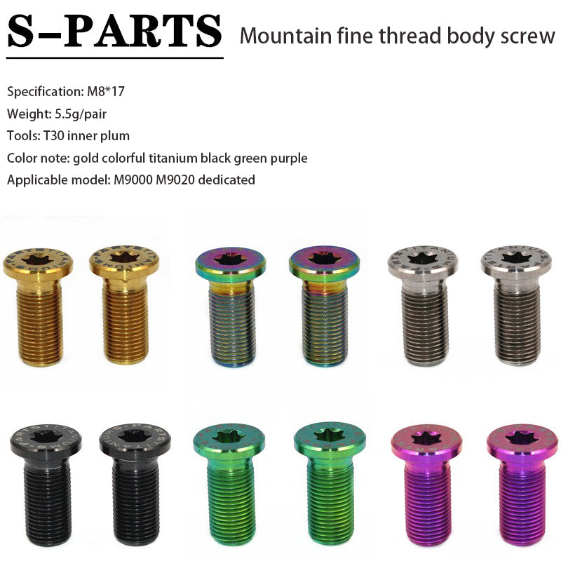 S-PARTS Mountain Road Bike Titanium Body Screw R9120 R8070 M9000 M8100(M6)
