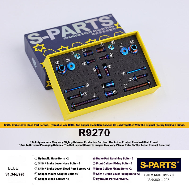 Shimano Dura-Ace R9270 Titanium Disc Brake Bolt Kit