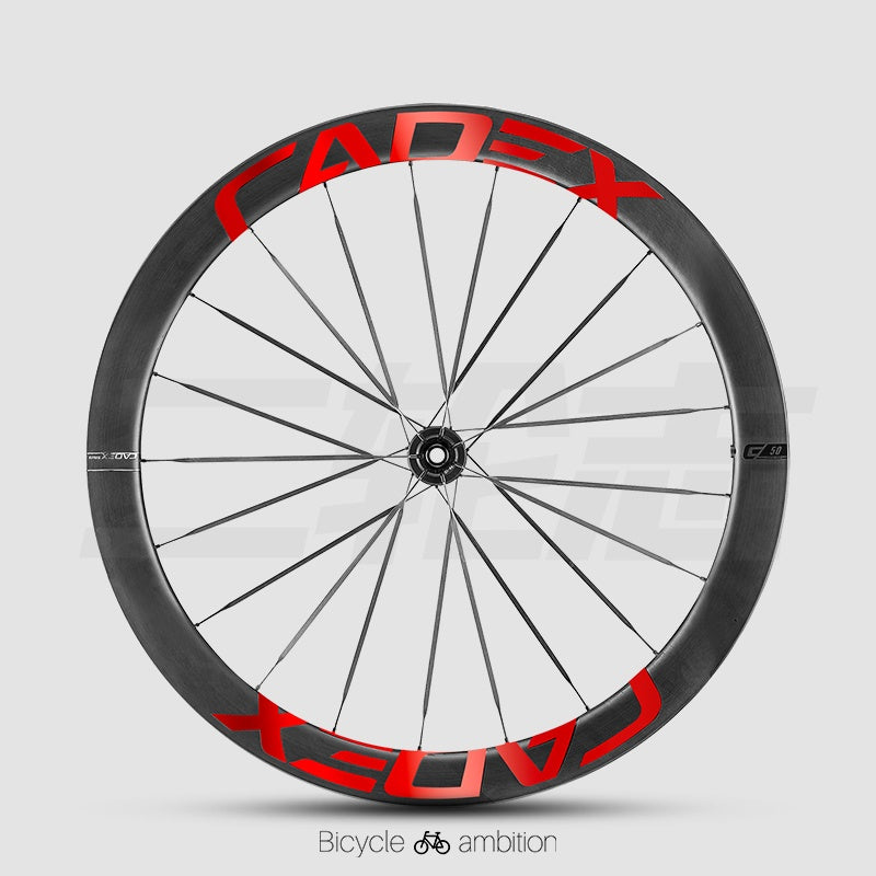 CADEX 50 Ultra Wheel Rim Decals Stickers | Road Bike Carbon Wheelset Color Change Vinyl, Waterproof UV Resistant, Multi-Color Options