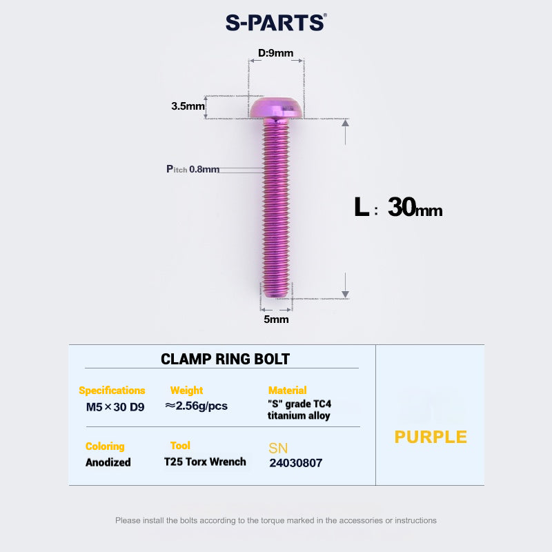 S-PARTS Titanium Bolt Upgrade Kit for SRAM MAVEN Brakes | CNC Precision | Lightweight | Full Color Options