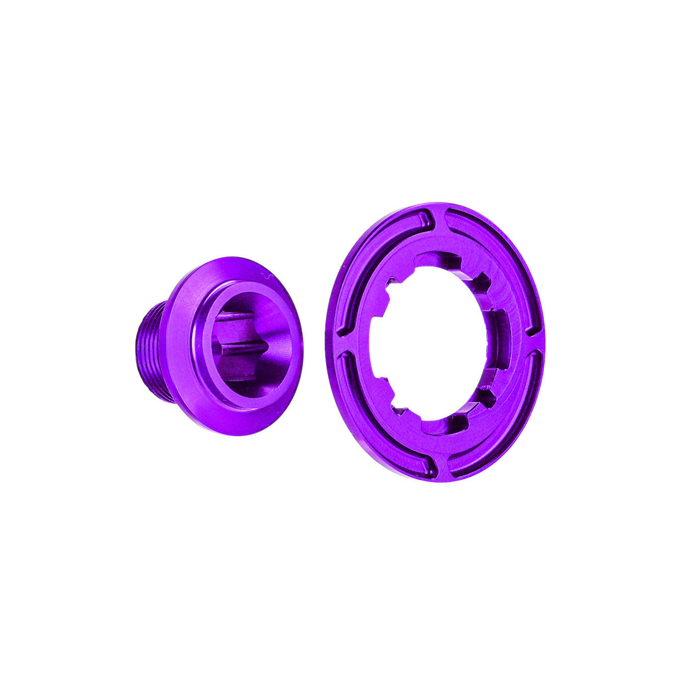 Chaser Ultra-Light Aluminum Crank Bolt Kit for Cybrei GP-3｜Chainring Fixing Bolt & Anti-Loosening Cap Set (with Aerodynamic Dust Cap)