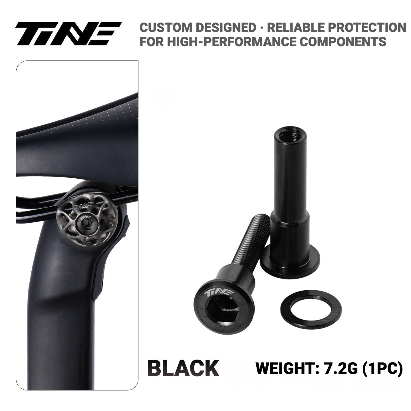 TiNE Titanium Seatpost Clamp Bolt Kit for Specialized Road Bikes – Lightweight Saddle Clamp Hardware Upgrade