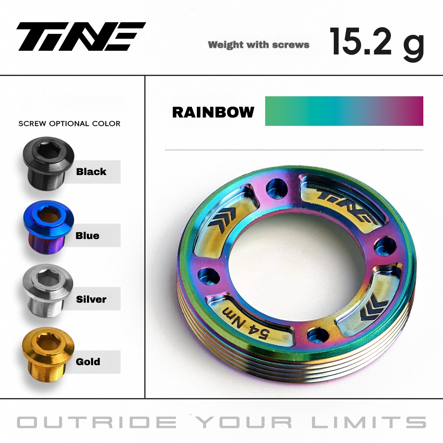 TiNE Titanium Crank Bolt Cover for Road Bikes – SRAM Compatible – CNC TC4 Alloy