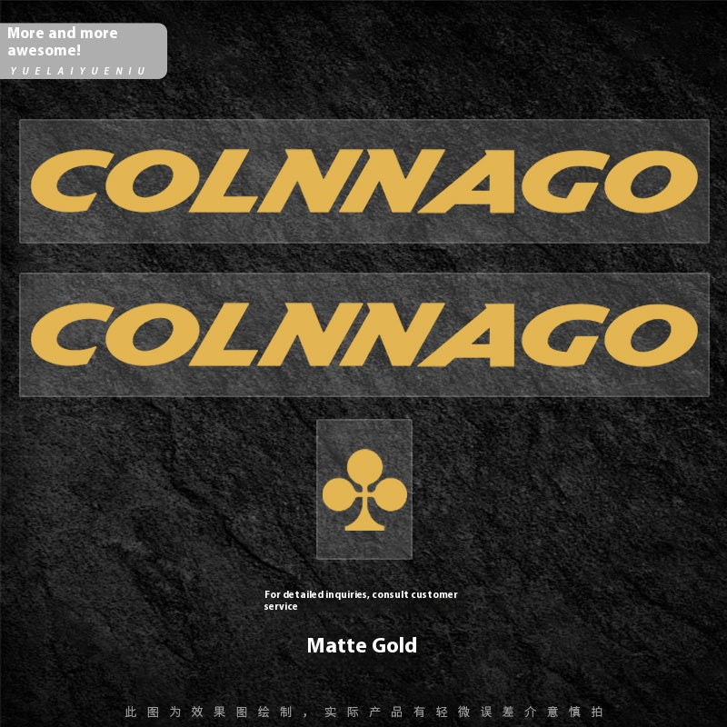 Colnago V5RS Logo Decal Set (2× Downtube + 1× Headtube)｜Custom Frame Color Change Stickers｜35+ Colors